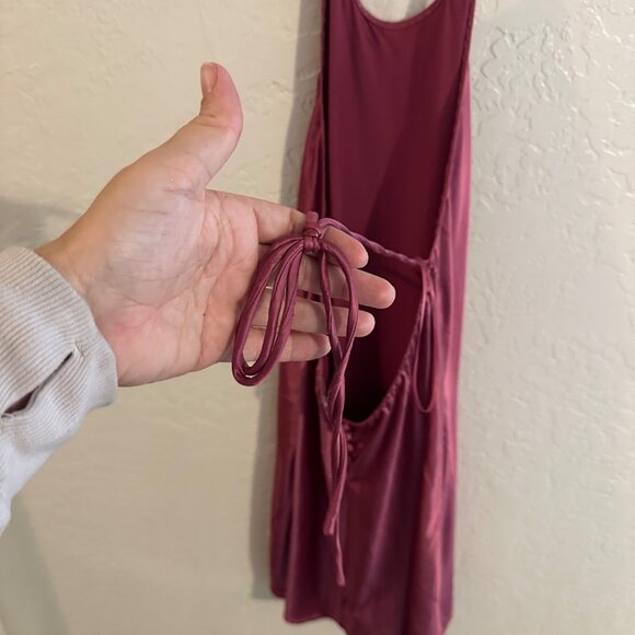 NWT Free People Bundle of Champagne & Pink Silky Slip Halter Dresses - Picture 7 of 14